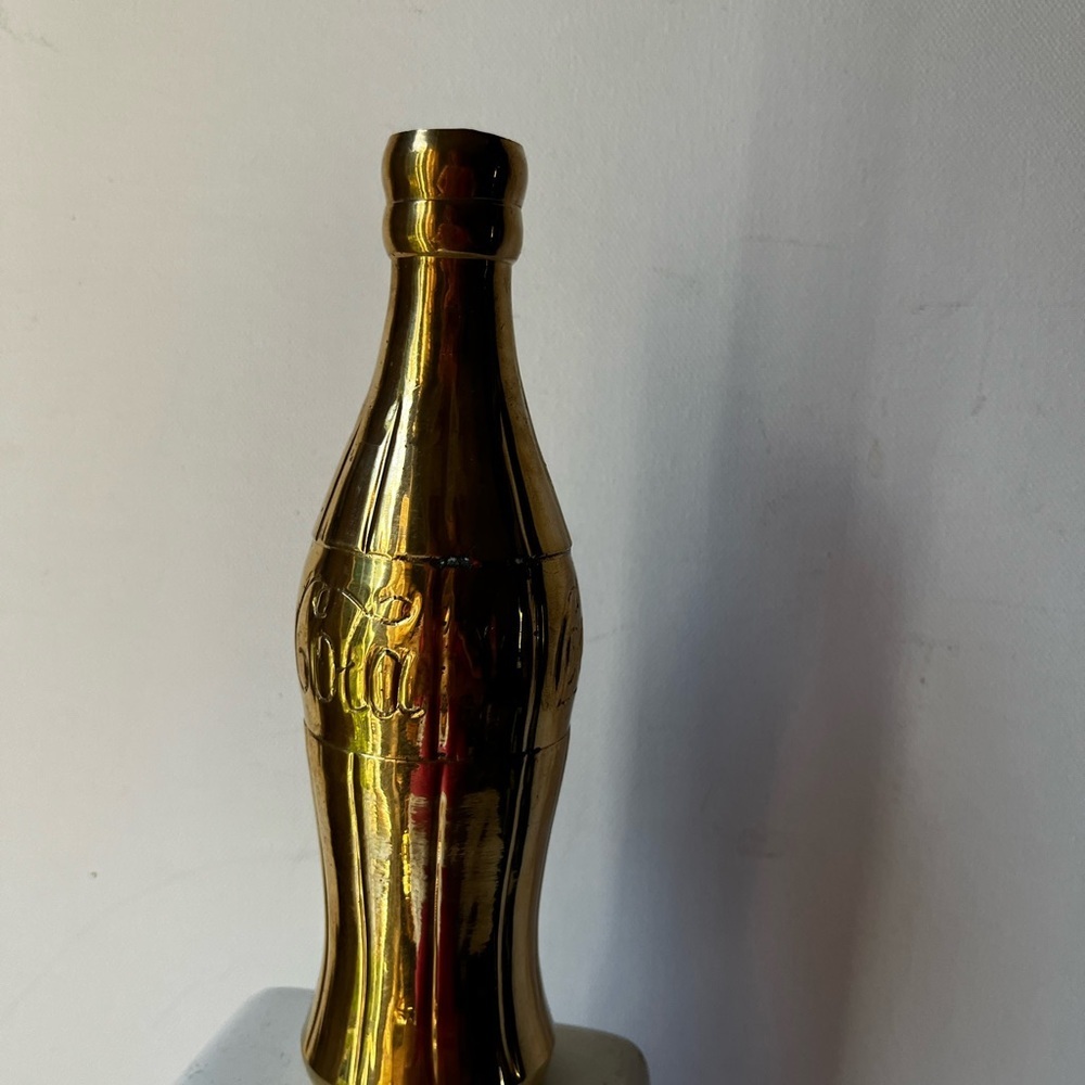 Coca Cola Gold brass Bottle Decor - Picture 5 of 9